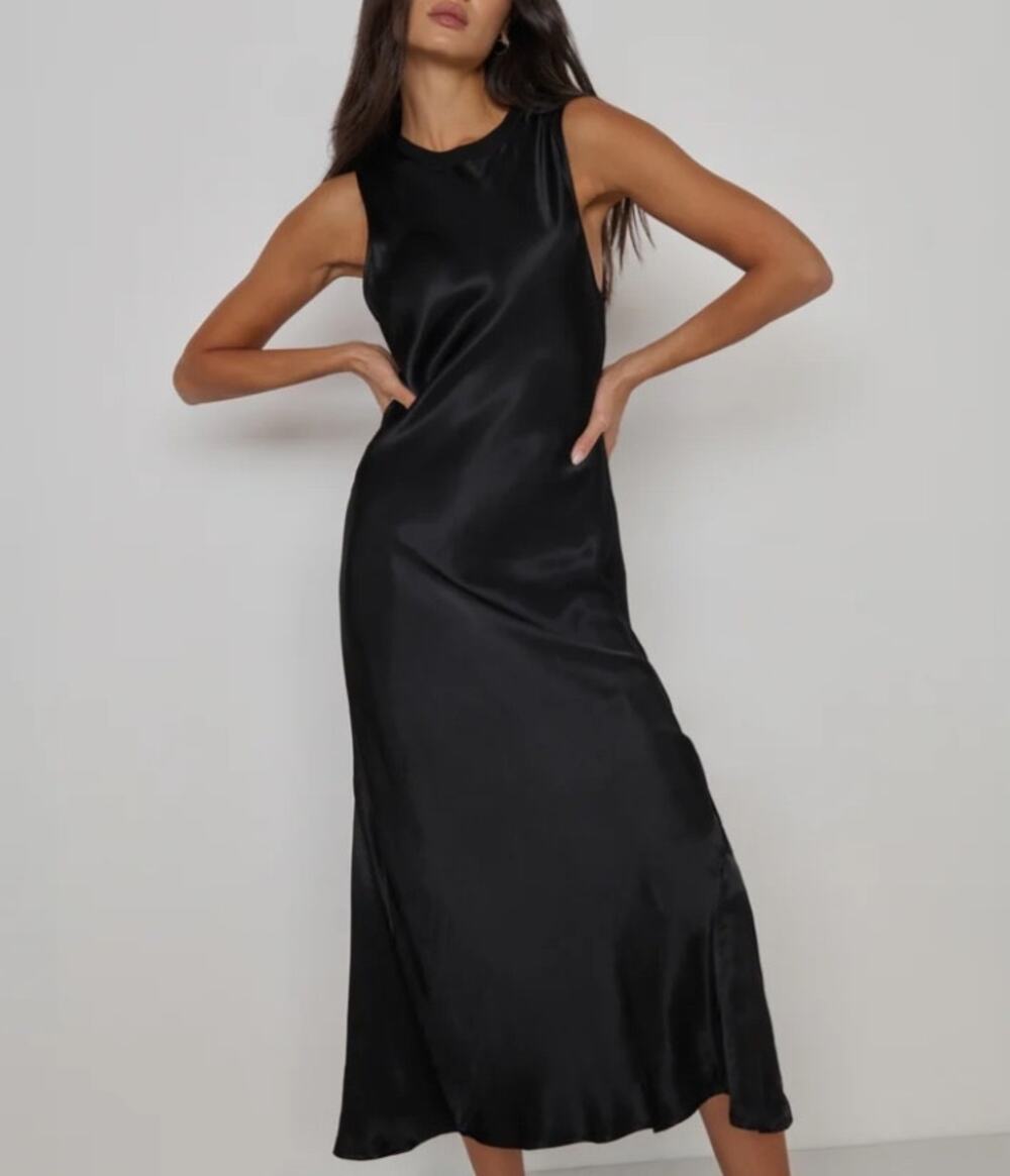091 NWT Nation LA Dulce Midi Dress. | Color Black | Size Small